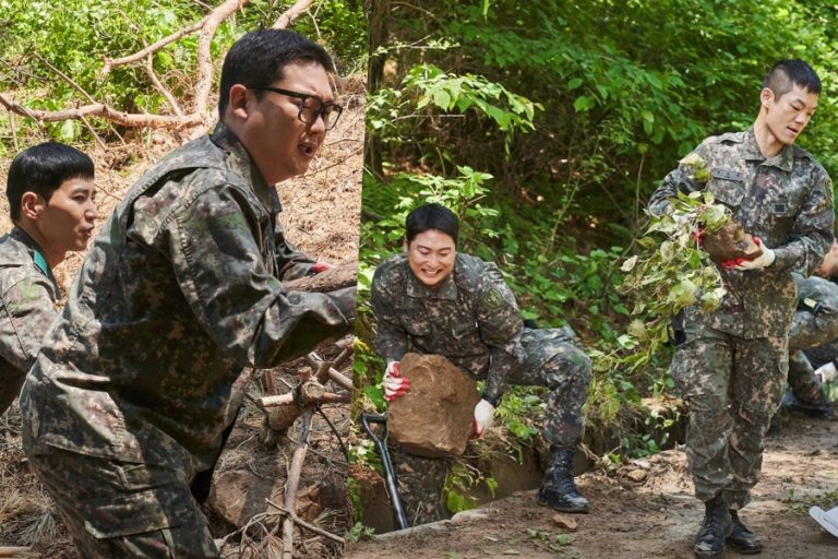 Kim Min Ho And His Fellow Soldiers Get Down And Dirty At Flood Recovery Site In “New Recruit 4: Sabotage”缩略图